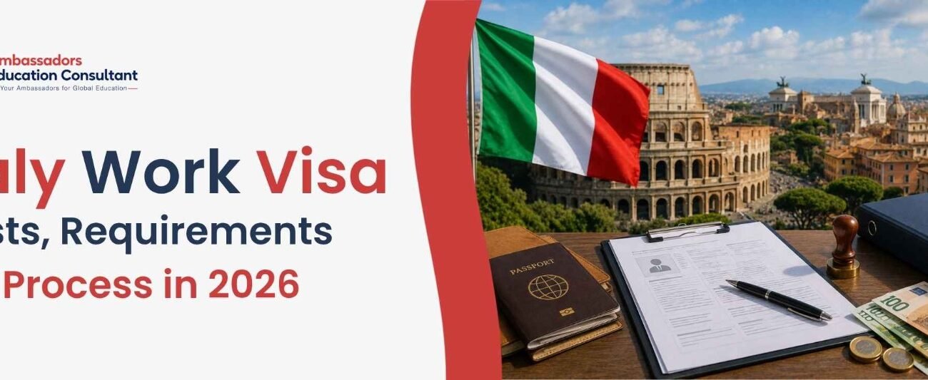 Italy work visa documents while reviewing costs, requirements, and the application process for 2026.