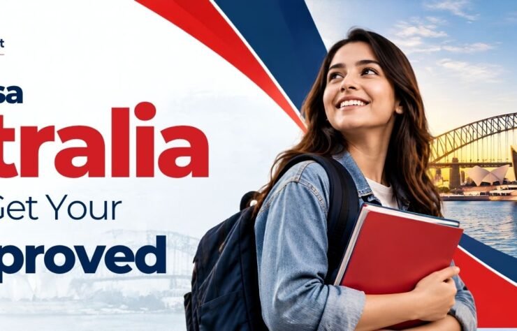 student-visa-australia-5-approval-tips Student visa Australia application with documents and financial evidence for visa approval.